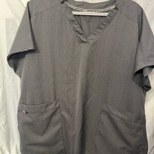 Cuddl Duds Climate Right Scrub Set In Heather Gray Both Shirt And Pants Size XL